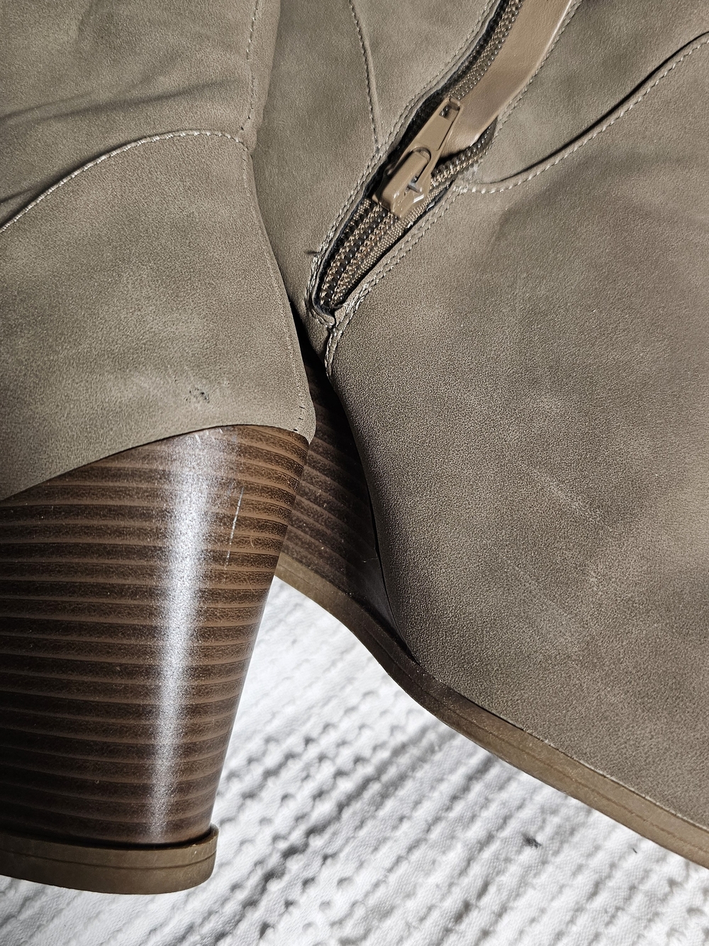 Jasmine Taupe Knee-High Wedge Boots - Picture 10 of 15